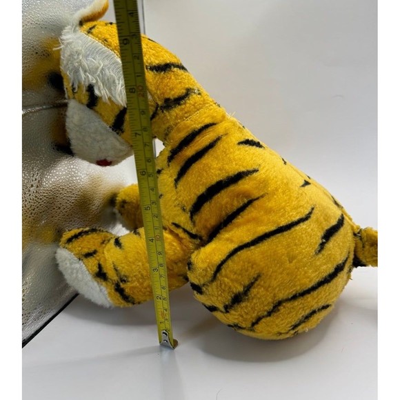 VINTAGE SILK PLUSH TIGER STUFFED JUNGLE CAT CARNIVAL PRIZE GUND KNICKERBOCKER - Picture 8 of 8